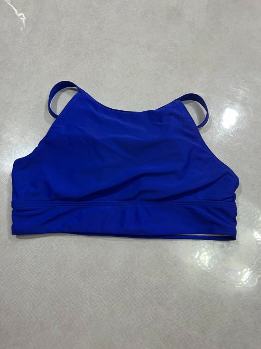 Blue Sport Bikini Top Racerback Strappy Back Medium - Picture 2 of 6